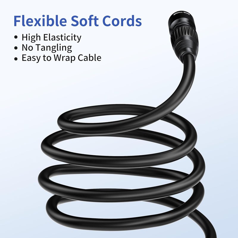 SMALL-EYE 5 Pin DMX Cable 10 ft 6 Pack – 4-Core Male to Female Stage Lighting DMX512 Cable (10') - Image 5